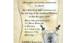 Knight Birthday Invitation Template Medieval Knight Birthday Invitation Zazzle
