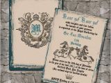 Knight Party Invitation Template Vintage Jousting Knights Invitations and Thank You Cards sold