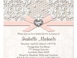 Lace and Pearls Bridal Shower Invitations Pink Pearl Lace Diamond Bridal Shower Invitations 5 25