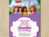 Lego Friends Party Invitations Lego Friends Birthday Invitation Lego Birthday by