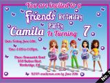 Lego Friends Party Invitations Lego Friends Birthday Invitations Digital Jpeg File Only