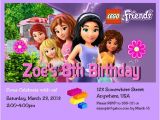 Lego Friends Party Invitations Lego Friends Girl Birthday Party Invitation with Free by