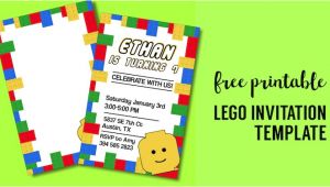Lego Party Invitation Template Free Printable Lego Birthday Party Invitation Template