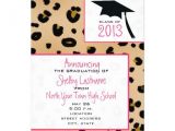 Leopard Graduation Invitations Leopard Print 2013 Graduation Announcement 5 Quot X 7