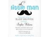 Lil Man Baby Shower Invitations Blue Little Man Mustache Baby Shower Invitation