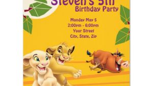 Lion King Birthday Invitation Template Free Lion King Birthday Invitation Zazzle Com