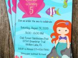 Little Mermaid Pool Party Invitations Little Mermaid Inspired Invitation Pool Party Ariel by