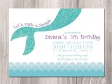 Little Mermaid Pool Party Invitations Mermaid Birthday Invitation Little Mermaid Invitation