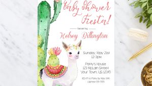Llama Baby Shower Invitations Llama Baby Shower Invitation Baby Shower Invite Cactus