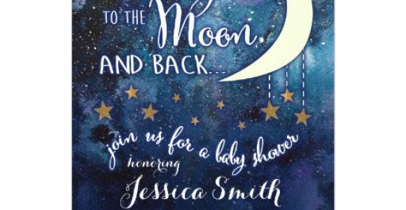 Love You to the Moon and Back Baby Shower Invitations Love You to the Moon & Back Baby Shower Invitation