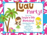 Luau Party Invitation Template Luau Birthday Invitation Luau Party Invitations Printable or