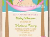 Luau themed Baby Shower Invitations Beach theme Baby Shower Invitations