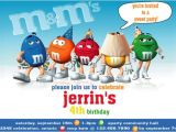 M and M Birthday Invitations Invitation M&m Chocolate Party Collection Printable