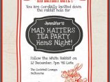 Mad Hatter Tea Party Birthday Invitations Mad Hatters Tea Party Hens Invites