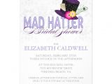 Mad Hatter Tea Party Bridal Shower Invitations Mad Hatter Bridal Shower Invitation 5" X 7" Invitation
