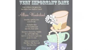 Mad Hatter Tea Party Bridal Shower Invitations Mad Hatter Bridal Shower Invitations