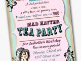 Mad Hatter Tea Party Invitation Wording Mad Hatter Invitation Birthday Tea Party Custom by