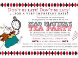 Mad Hatter Tea Party Invitation Wording Mad Hatter Tea Party Invitations