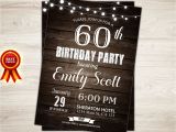 Male Birthday Invitation Surprise 60th Birthday Invitation Man Surprise Birthday Party