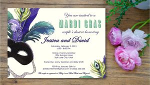 Mardi Gras Bridal Shower Invitations Masquerade Mardi Gras Bridal Shower Invitation Customized
