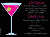 Martini Bachelorette Party Invitations Fabulous Night Pink Martini Bachelorette Party Invitations