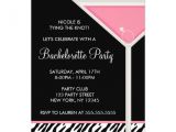 Martini Bachelorette Party Invitations Martini Glass and Diamond Ring Bachelorette Party Card