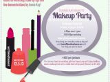 Mary Kay Cosmetics Party Invitations Makeup Party Invitation Design with Lipstick Eyeliner