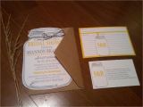 Mason Jar Bridal Shower Invitations with Recipe Cards Mason Jar Bridal Shower Invitations and Recipe Cards