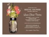 Mason Jar Invitations for Bridal Shower Bridal Shower Mason Jar and Wildflowers Invitations