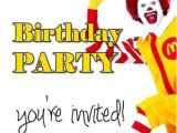 Mcdonalds Party Invitation Template Mcdonalds Birthday Party In 2019 Mcdonalds Birthday