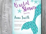 Mermaid Bridal Shower Invitations Bridal Shower Nautical Mermaid Princess Wedding Shower