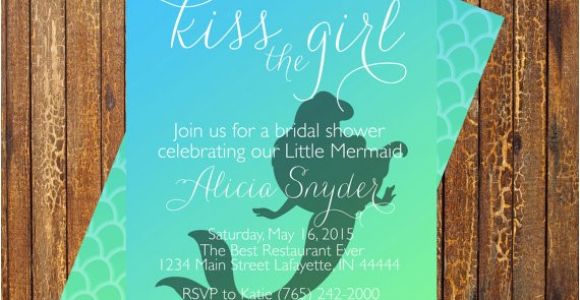 Mermaid Bridal Shower Invitations Little Mermaid Bridal Shower Invitation by Muniqueprints