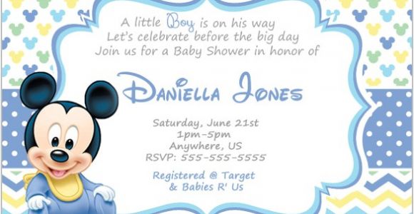 Mickey Baby Shower Invitations Mickey Mouse Invitation Templates – 26 Free Psd Vector