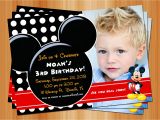 Mickey Mouse Customized Birthday Invitations Mickey Mouse Birthday Invitation Printable Birthday Party