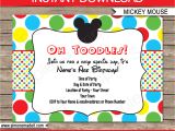 Mickey Mouse Party Invitation Template Mickey Mouse Party Invitations Template Birthday Party