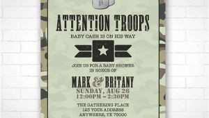 Military Baby Shower Invitations Diy Army themed Baby Shower Invitation