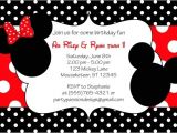 Minnie and Mickey Mouse Party Invitations Mickey and Minnie Invitations Template