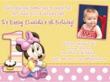 Minnie Mouse 1st Birthday Invitations Templates Free Download Minnie Mouse 1st Birthday Invitations