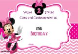 Minnie Mouse 2nd Birthday Invitations Template Free Minnie Mouse 2nd Birthday Invitation Template Free