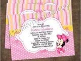 Minnie Mouse Baby Shower Invitation Minnie Baby Shower Invitations Personalized Invites