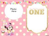 Minnie Mouse Birthday Invitation Template Free Download Free Printable Minnie Mouse 1st Invitation Free