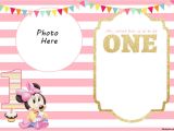 Minnie Mouse Birthday Invitation Templates Free Free Printable Minnie Mouse 1st Invitation Templates