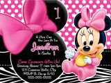 Minnie Mouse First Birthday Invitations Huge Selection Baby Minnie Mouse Invitation by