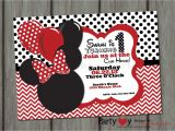Minnie Mouse First Birthday Invitations Red Red Minnie Mouse Birthday Invitation Printable