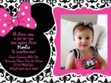 Minnie Mouse First Birthday Invitations Wording Free Printable 1st Birthday Minnie Mouse Invitation