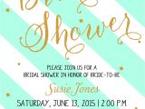 Mint to Be Bridal Shower Invitations Mint & Gold Bridal Shower Invitation Confetti Glitter