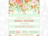 Mint to Be Bridal Shower Invitations Mint to Be Bridal Shower Invitation Watercolor Floral Bridal