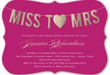 Miss to Mrs Bridal Shower Invitations Miss to Mrs 5×7 Flat Bridal Shower Invitations