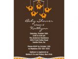 Mobile Baby Shower Invitations orange Elephant Mobile Baby Shower Invitation