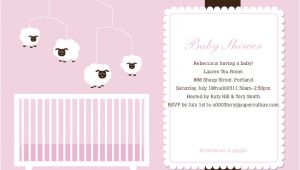 Mobile Baby Shower Invitations Sheep Mobile Baby Shower Invitations